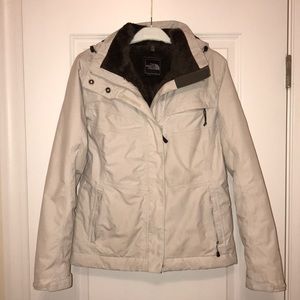 Ivory North Face women’s winter coat. Small